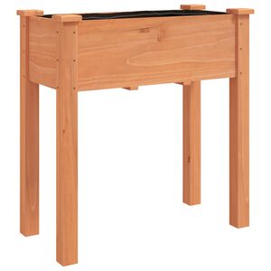 vidaXL Jardini&egrave;re avec doublure marron 71x37x76cm bois massif de sapin