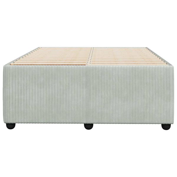 vidaXL Cadre de lit sans matelas gris clair 120x200 cm velours