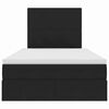 vidaXL Lit avec rangement et LED avec LED Noir 120 x 190 cm Velours