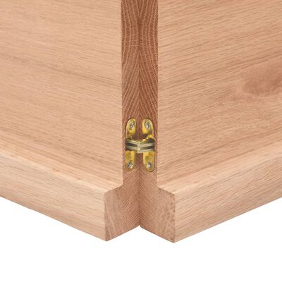 vidaXL Dessus de table marron clair bois chêne massif traité