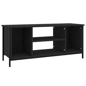 vidaXL Meuble TV noir 102x35x45 cm bois d'ing&eacute;nierie