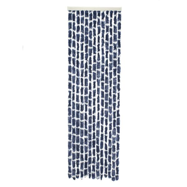 Travellife Rideau de porte Chenille Stripe 185x56 cm Bleu et blanc