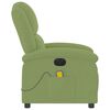 vidaXL Fauteuil inclinable de massage &eacute;lectrique vert clair velours