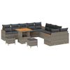 vidaXL Ensemble de canap&eacute; de jardin 13 pc 12-Nombre de places Gris
