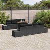 vidaXL Ensemble de salle &agrave; manger pour jardin 9 pcs Noir et Marron