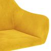 vidaXL Chaises &agrave; manger pivotantes lot de 6 jaune moutarde velours