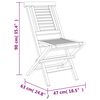 vidaXL Chaises de jardin pliantes lot de 4 47x63x90cm bois massif teck