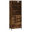 vidaXL Buffet haut Ch&ecirc;ne fum&eacute; 69,5x34x180 cm Bois d'ing&eacute;nierie