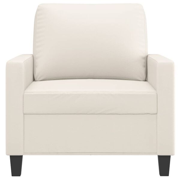 vidaXL Fauteuil Cr&egrave;me 60 cm Similicuir