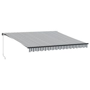 vidaXL Auvent manuel r&eacute;tractable anthracite et blanc 400x350 cm