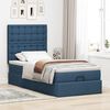 vidaXL Cadre de lit ottoman avec matelas bleu 90x190 cm tissu