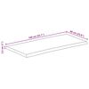 vidaXL Dessus de table 140x60x2,5 cm bord vivant bois massif manguier