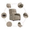 vidaXL Fauteuil inclinable &eacute;lectrique cappuccino similicuir