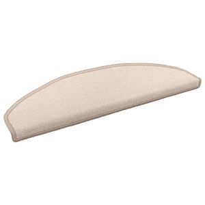 vidaXL Tapis d'escalier auto-adh&eacute;sifs 15 pcs Taupe 80 x 24,5 x 3,5 cm