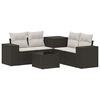 vidaXL Ensemble de Canap&eacute;s 6 pc Noir et blanc cr&egrave;me