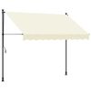 vidaXL Auvent r&eacute;tractable cr&egrave;me 300x150 m tissu et acier