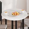 vidaXL Plateau de table Blanc brillant 70 x 70 x 1,5 cm