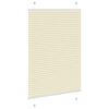 vidaXL Store pliss&eacute; cr&egrave;me 100x100 cm largeur du tissu 99,4cm polyester