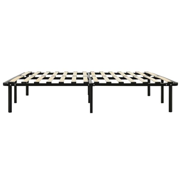 vidaXL Cadre de lit sans matelas noir métal 180x200 cm