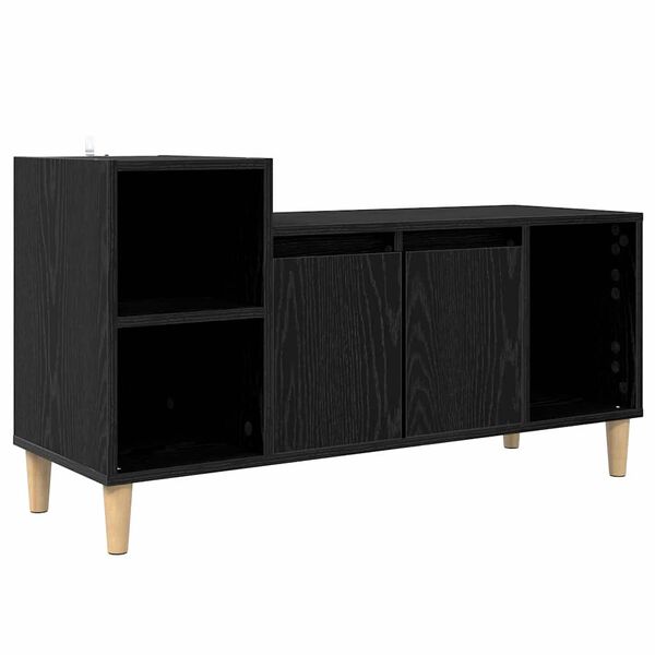 vidaXL Meuble TV Ch&ecirc;ne noir 100 x 35 x 55 cm Bois d'ing&eacute;nierie