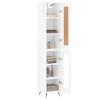 vidaXL Buffet haut Blanc brillant 34,5x34x180 cm Bois d'ing&eacute;nierie