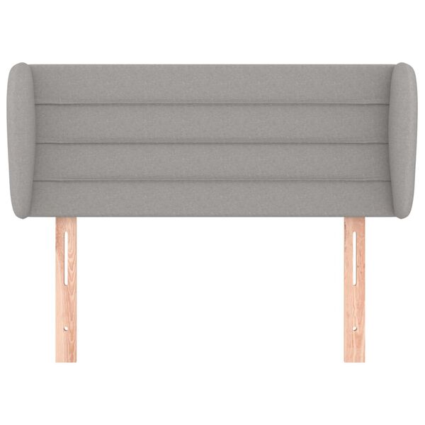 vidaXL T&ecirc;te de lit avec oreilles Gris clair 103x23x78/88 cm Tissu