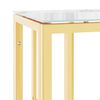 vidaXL Table console dor&eacute; 70x30x70 cm acier inoxydable et verre