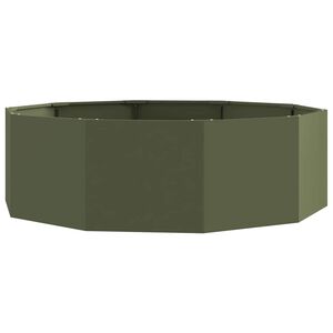 vidaXL Jardini&egrave;re Vert olive 120 x 120 x 35 cm Acier