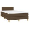 vidaXL Sommier &agrave; lattes de lit matelas et LED Marron fonc&eacute; 120x200 cm