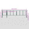 vidaXL Portail de jardin en acier vert 500 x 100 cm