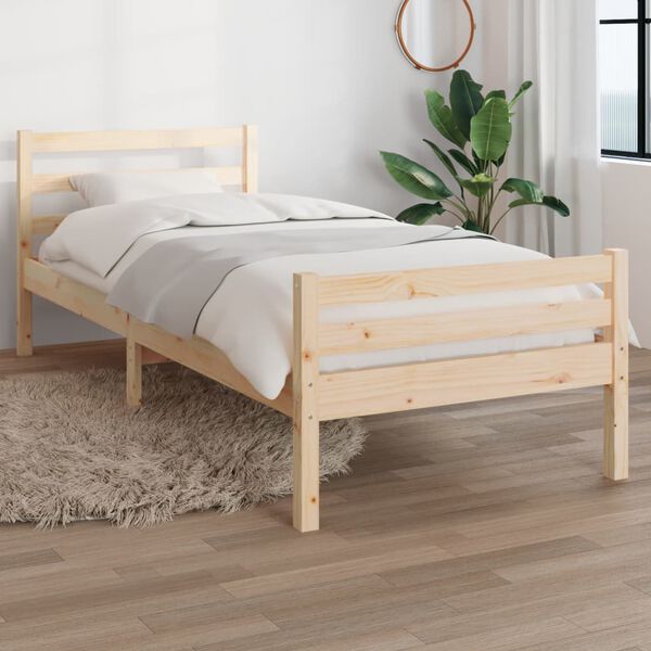 vidaXL Cadre de lit sans matelas bois massif 90x200 cm