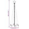 vidaXL Sapin de No&euml;l avec piquet Color&eacute; 108 LED 180 cm