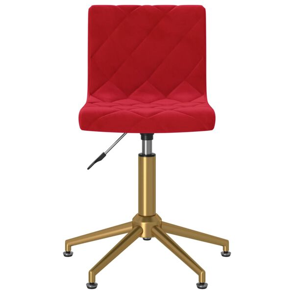 vidaXL Chaise pivotante de salle &agrave; manger Rouge bordeaux Velours