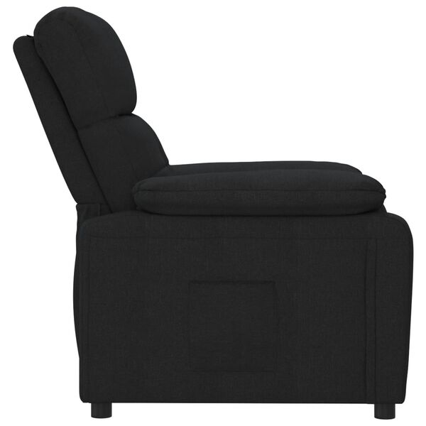 vidaXL Fauteuil inclinable Noir Tissu