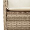 vidaXL Chaises inclinables de jardin lot de 2 et coussins beige rotin