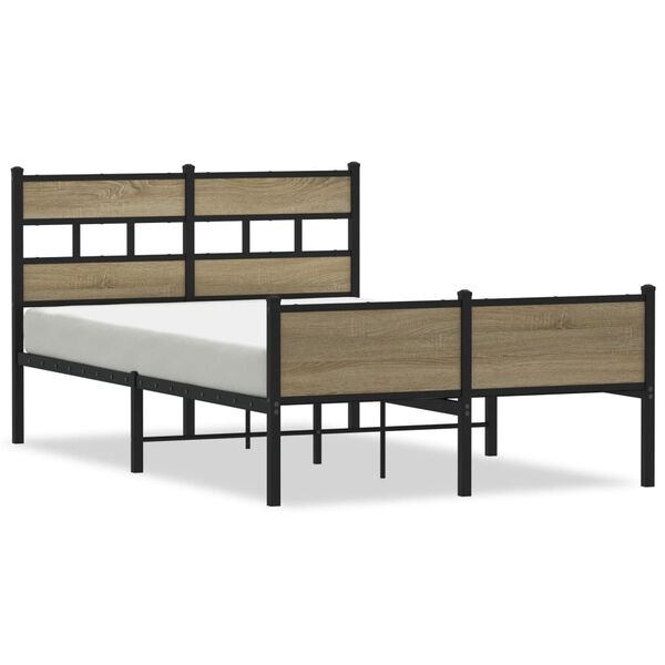 vidaXL Cadre de lit sans matelas ch&ecirc;ne sonoma 120x200 cm