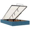 vidaXL Lit ottoman avec matelas bleu fonc&eacute; 120x190 cm velours