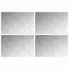 vidaXL Nez de marche 4 pc 60 x 40 cm Argent&eacute; Aluminium Rectangulaire