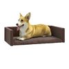 vidaXL Lit d'auto pour chien Marron 70x45 cm Aspect de lin