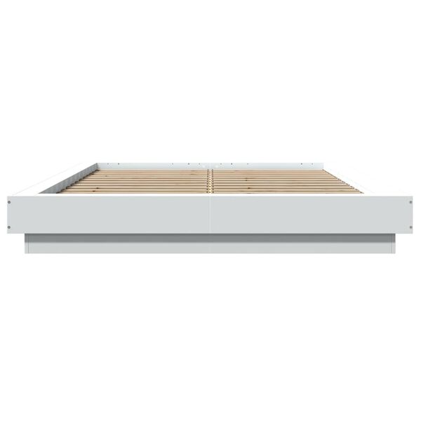 vidaXL Cadre de lit sans matelas blanc 135x190 cm