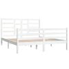 vidaXL Cadre de lit sans matelas blanc bois massif 160x200 cm