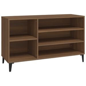 vidaXL Armoire &agrave; chaussures Ch&ecirc;ne marron 102x36x60cm Bois d'ing&eacute;nierie