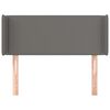 vidaXL Tête de lit avec oreilles Gris 103x16x78/88 cm Similicuir