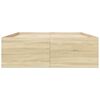 vidaXL Cadre de lit sans matelas ch&ecirc;ne sonoma 140x200 cm