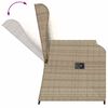 vidaXL Banc de jardin avec coussin Beige Poly rotin
