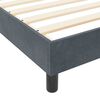 vidaXL Lit &agrave; ressorts avec t&ecirc;te de lit Gris fonc&eacute; 140 x 190 cm Velours