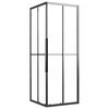 vidaXL Cabine de douche ESG semi-d&eacute;poli 80x80x180 cm Noir