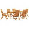 vidaXL Ensemble de salle &agrave; manger pour jardin 7 pcs Marron