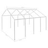vidaXL Chapiteau de r&eacute;ception Blanc 8 x 4 m