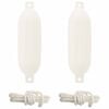 vidaXL Fenders de bateau 2 pc &Oslash; 16 x 58 cm Blanc PVC